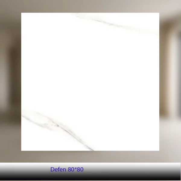 سرامیک 80×80 طرح دیفن براق خاک سفید - کاشی آلسن