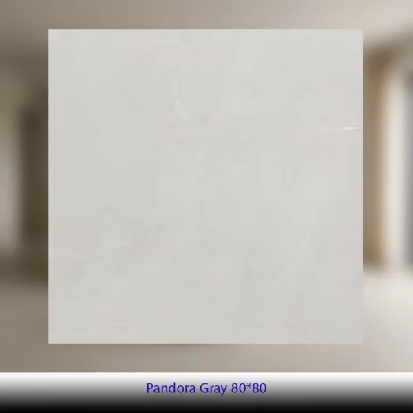 سرامیک 80×80 طرح پاندورا طوسی پرسلان پولیش - کاشی آلسن