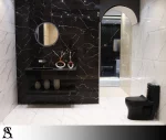 سرامیک 60×120 طرح اریکا طوسی براق – خاک سفید - تصویر 2