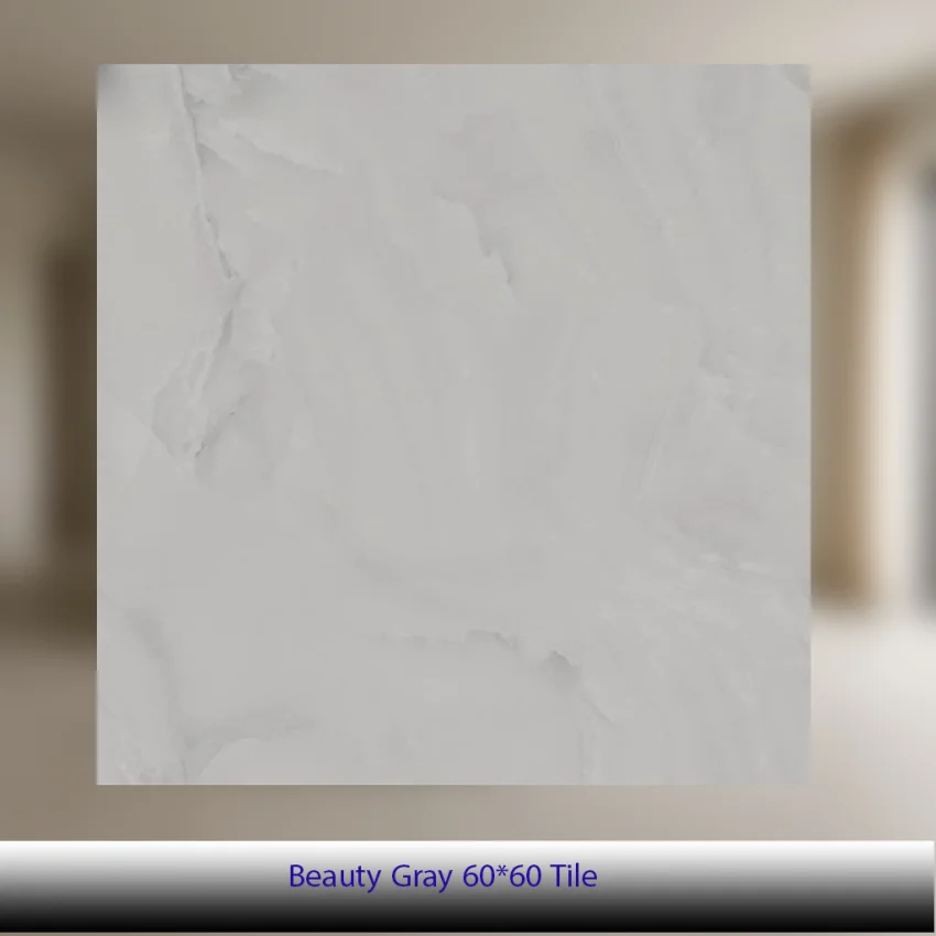 Beauty Gray سرامیک ۶۰×۶۰ طرح بیوتی طوسی – کاشی آلسن - تصویر 1