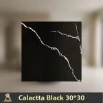 سرامیک مات 30*30 طرح کلکته مشکی | کاشی آلسن