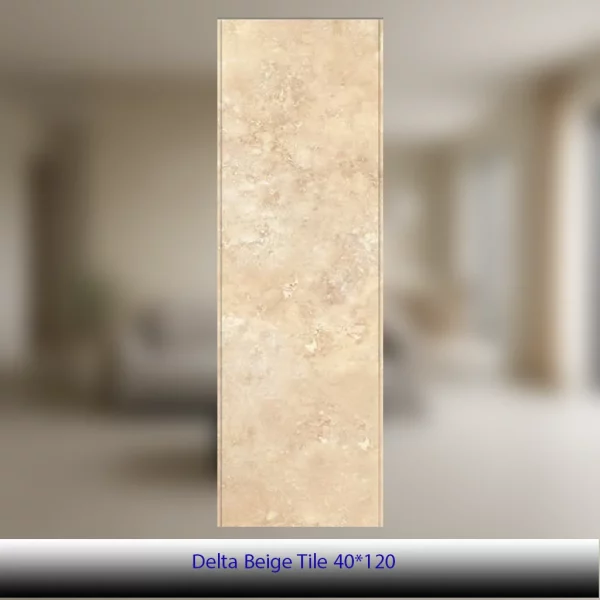کاشی ۴۰×۱۲۰ طرح دلتا بژ مات | Delta Beige Tile | کاشی آلسن