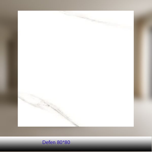 سرامیک 80×80 طرح دیفن براق خاک سفید - کاشی آلسن