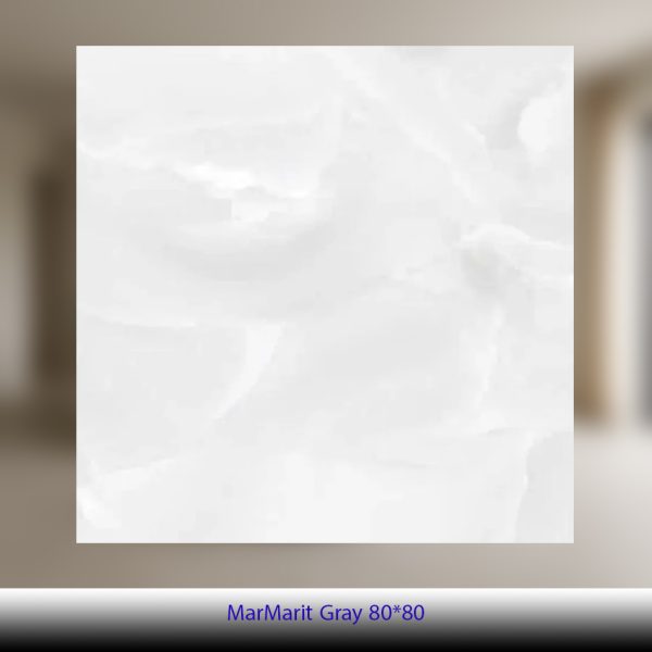 سرامیک 80×80 طرح مرمریت طوسی براق - کاشی آلسن