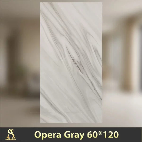 سرامیک براق 60*120 طرح اپرا طوسی|کاشی آلسن