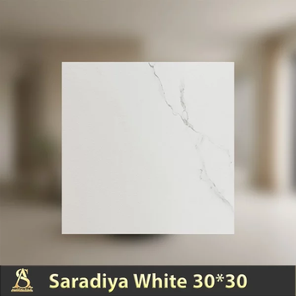 سرامیک مات 30*30 طرح ساردینا سفید | کاشی آلسن