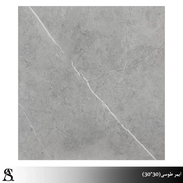 سرامیک 30×30 طرح ایمر طوسی مات – خاک سفید