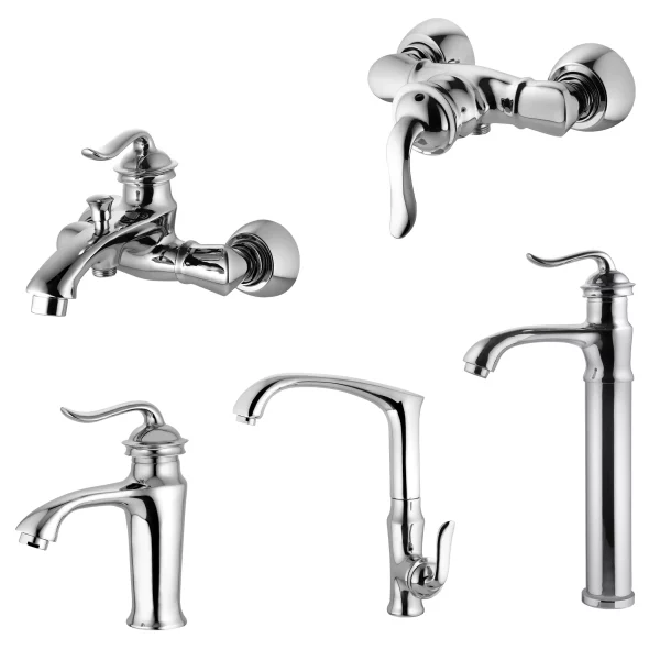 ست شیرآلات اسپیرال کروم
